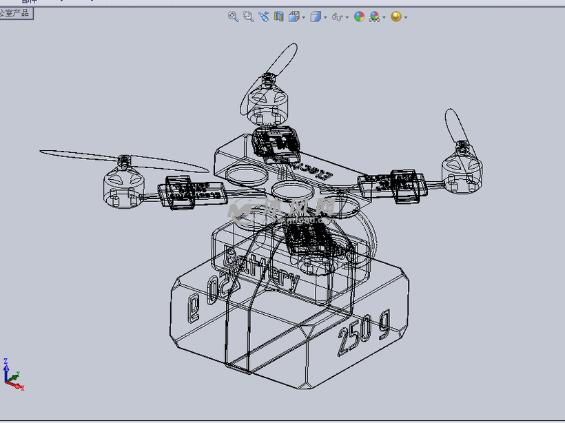 砝碼運輸?shù)臒o人機設計模型